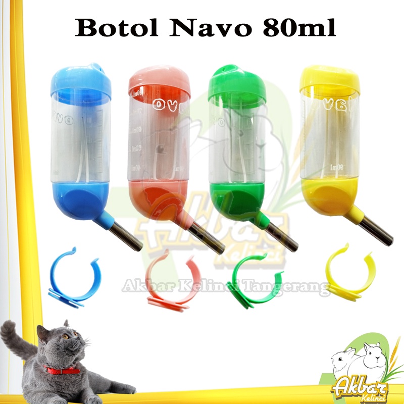 Kelivi Hamster Waterfles met standaard, 2-in-1 verstelbare hamsterdrinkfles, 80 ml, cavia's, drinkfles voor glazen tank. Geen druppels, kauwbestendig. Muizen, ratten