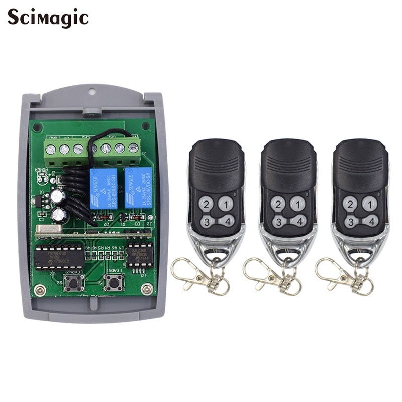 Jual PREORDER 433MHz Rolling Code Remote Control Receiver Module Switch ...