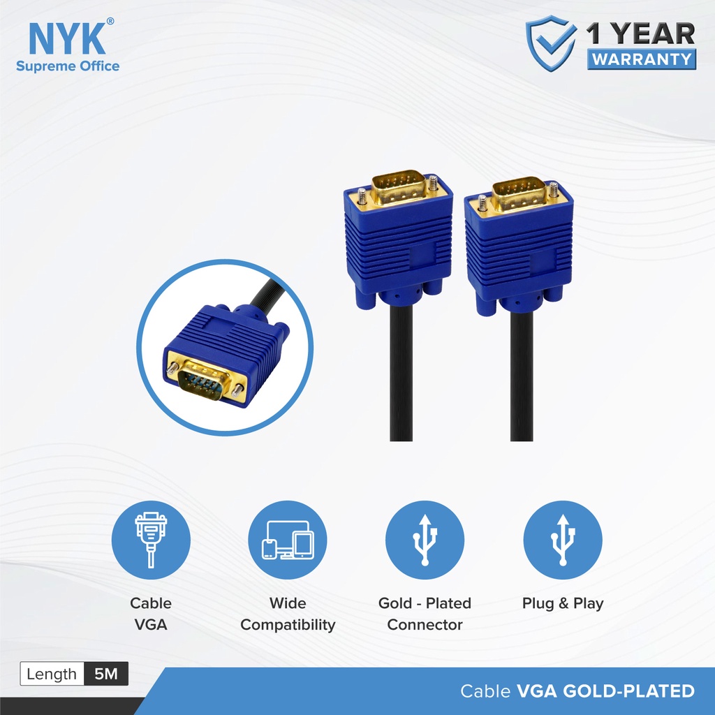 NYK Kabel VGA Gold Plate 5 Meter Original (6)