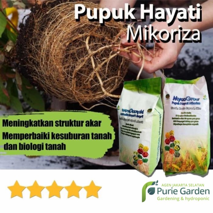 Jual Mycogrow Pupuk Hayati Mikoriza Kg Purie Garden Nutrisi Subur Tanah Shopee Indonesia