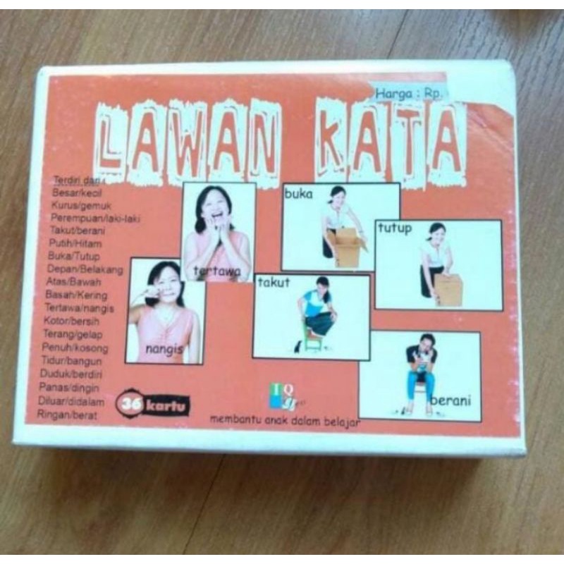 Jual [bluetoys] Kartu Lawan Kata Orang Iq Development Alat Terapi