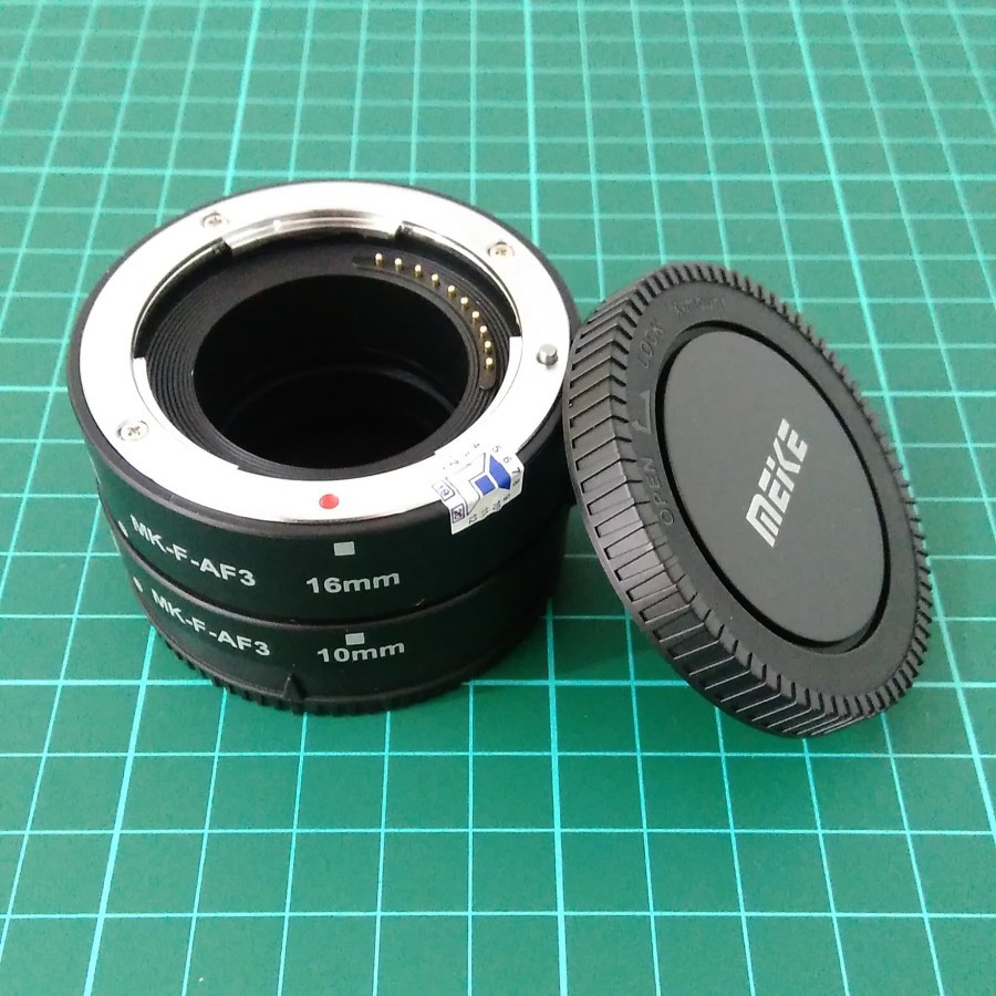 Meike MK-F-AF3 Tube d'extension en métal pour appareil photo sans miroir Fujifilm X-T1, X-T2, X-T3, X-T10, X-T20, X-T30, X-Pro1, X-Pro2, X-A1, X-E1, X-E2, X-E3 (10 mm 16 mm