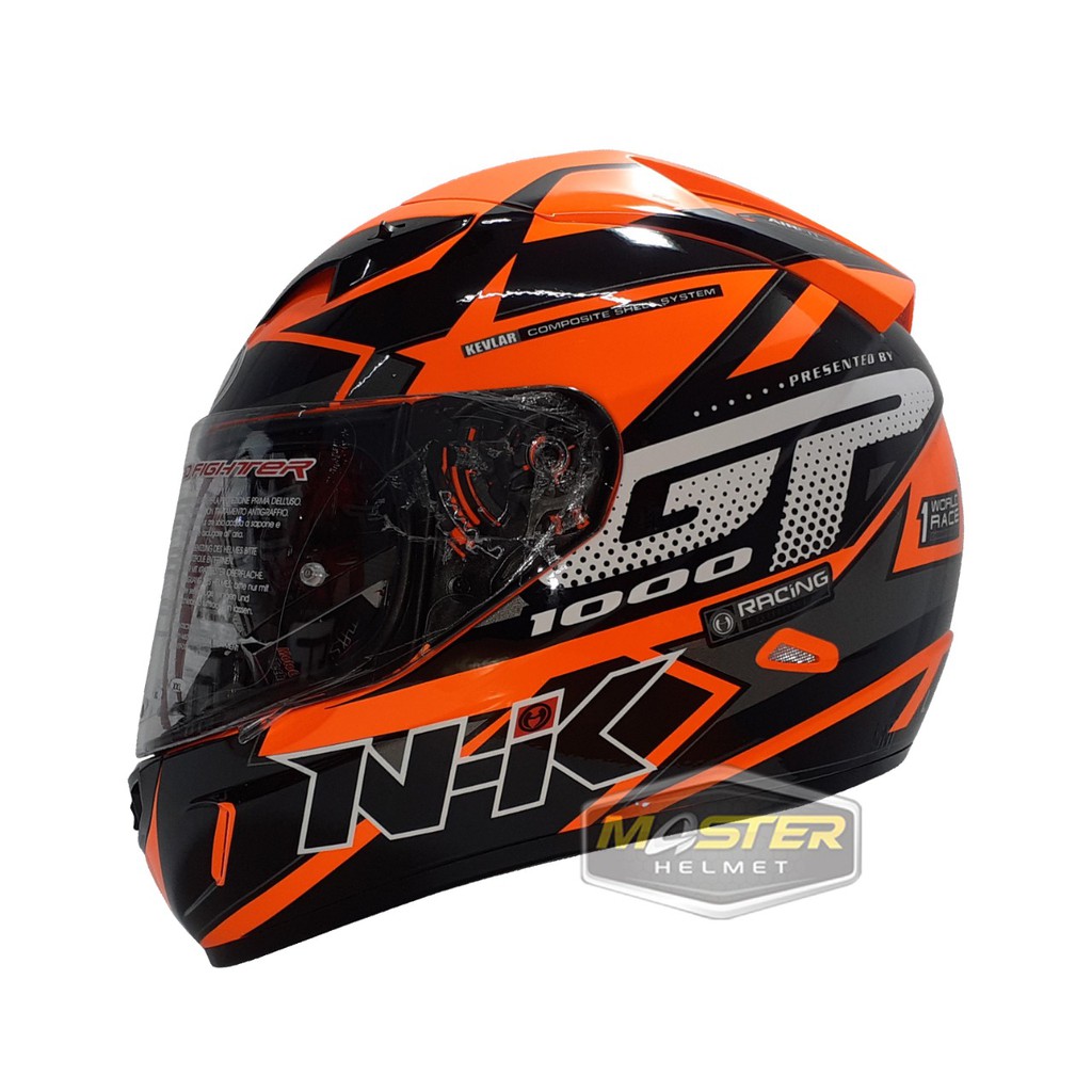 Helm full sale face orange