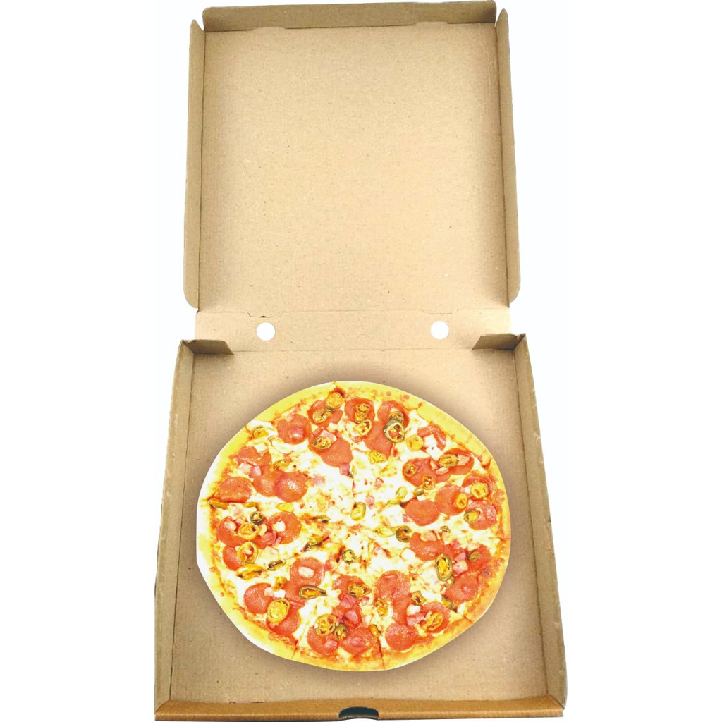 Boite à pizza octogonale blanche 26 x 26 x 3.8 cm - pack de 100 unités