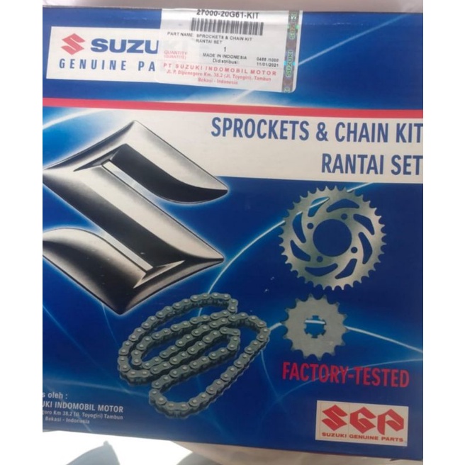 Jual Rantai Kit Gear Set Asli Suzuki Shogun Original Asli Sgp G Kit Shopee Indonesia