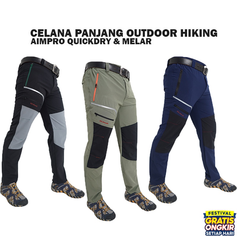 Celana Exstrech - Celana Panjang Pria Gunung Quickdry Outdoor Hiking Celana Panjang Pria Outdoor