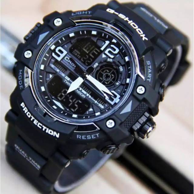 Jual Jam Tangan Casio Gshock Gwn Bisa Renang Hitam Lis Putih