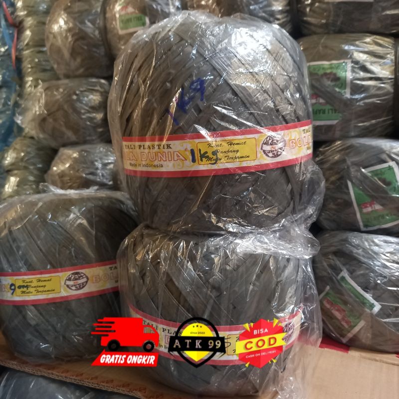 Jual TALI RAFIA Besar/5ons Dan1KG/Tali Plastik/grosir Rafia | Shopee ...