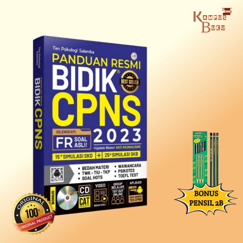 Jual Buku CPNS Terbaru : Panduan Resmi Bidik CPNS 2023 FR Soal Asli ...