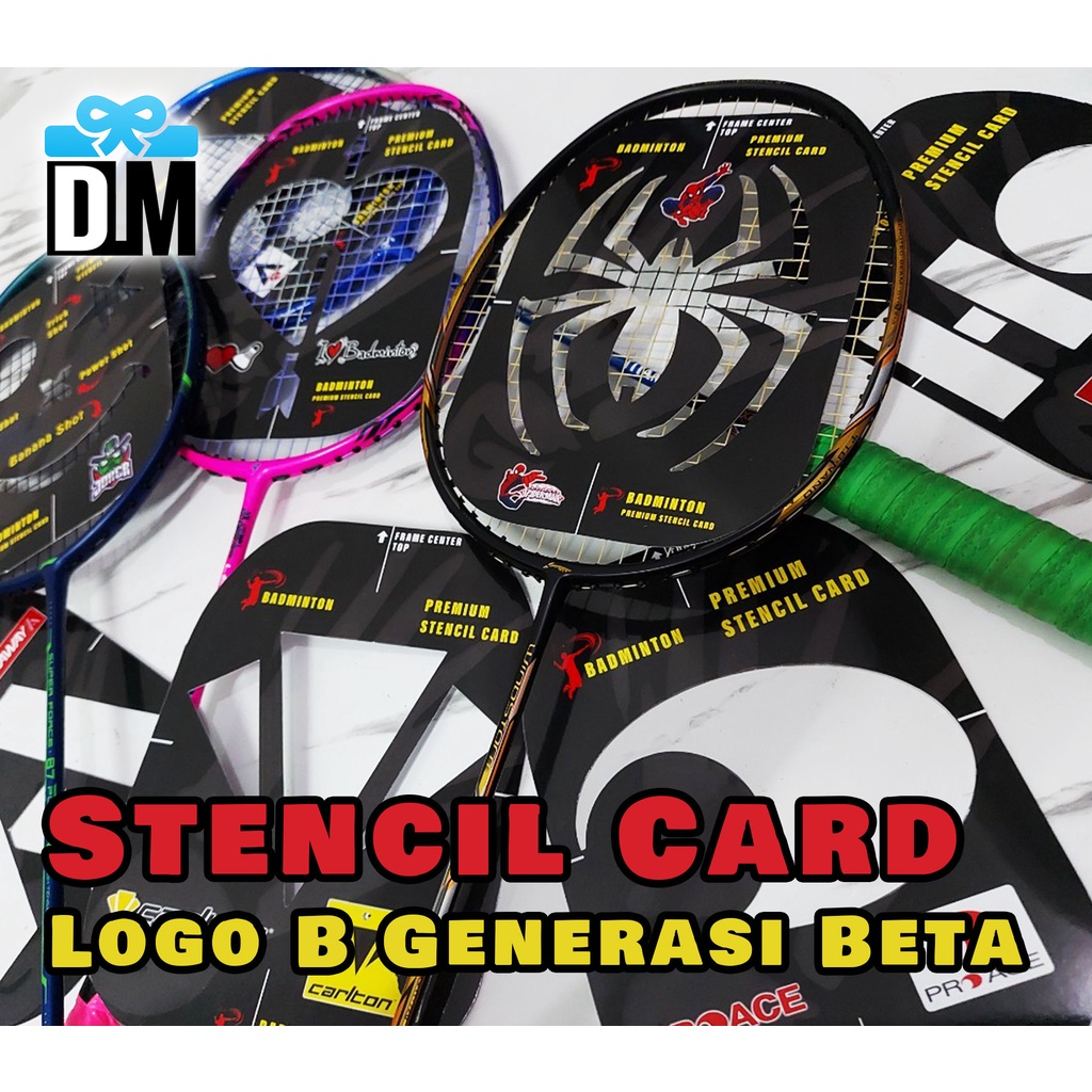 Jual Cetakan logo untuk senar raket badminton Bulu tangkis Stencil card ...