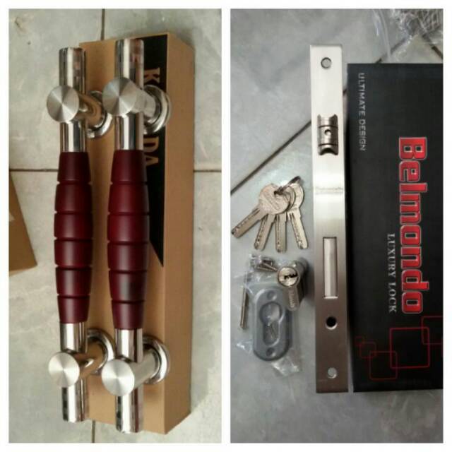 Jual Handle pintu roket 33cm stainless 1set+kunci | Shopee Indonesia