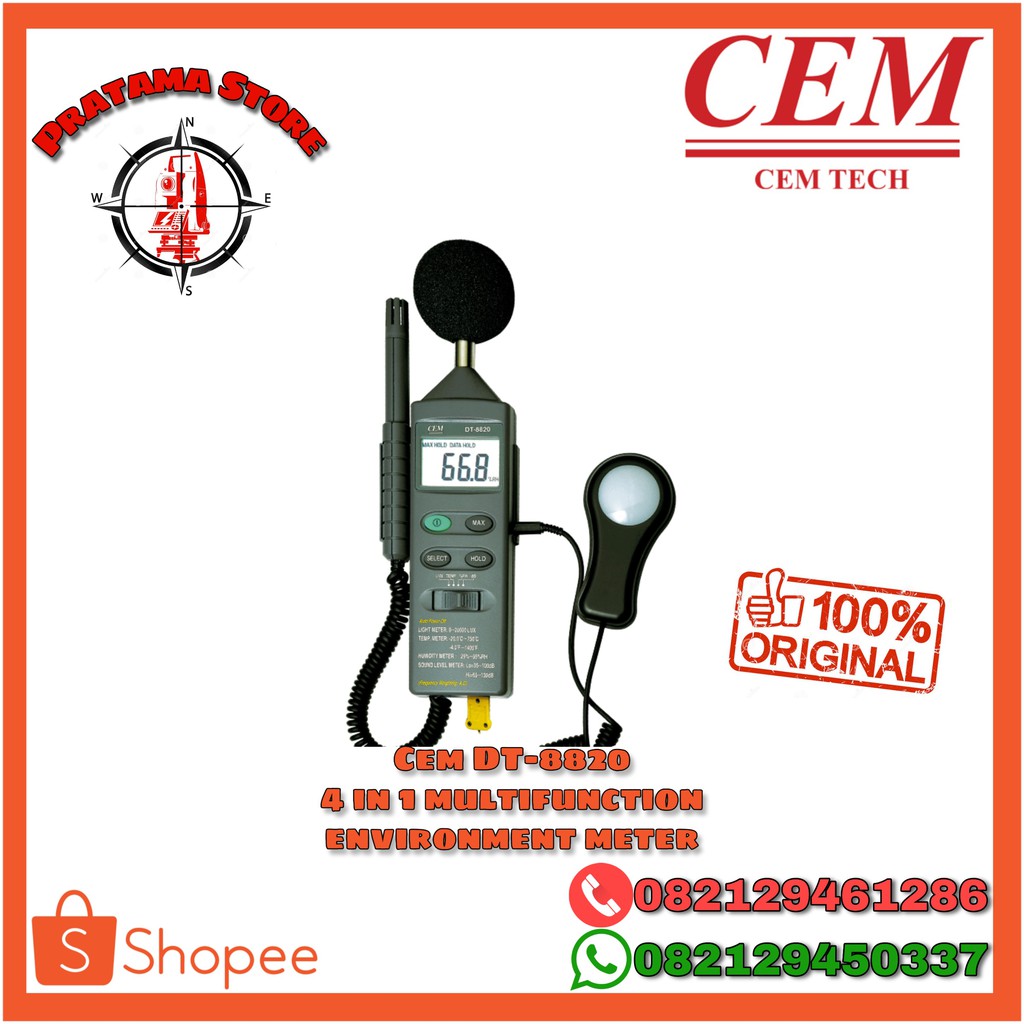 Jual DT8820 4 IN 1 MULTIFUNCTION ENVIRONMENT METER Shopee Indonesia