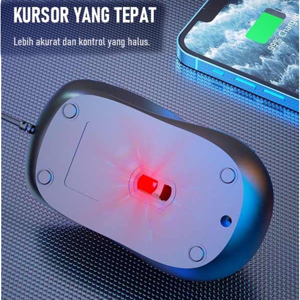 Jual NANA - Robot Wired Mouse M102 M100 - Mouse Kabel Robot 1200 DPI ...