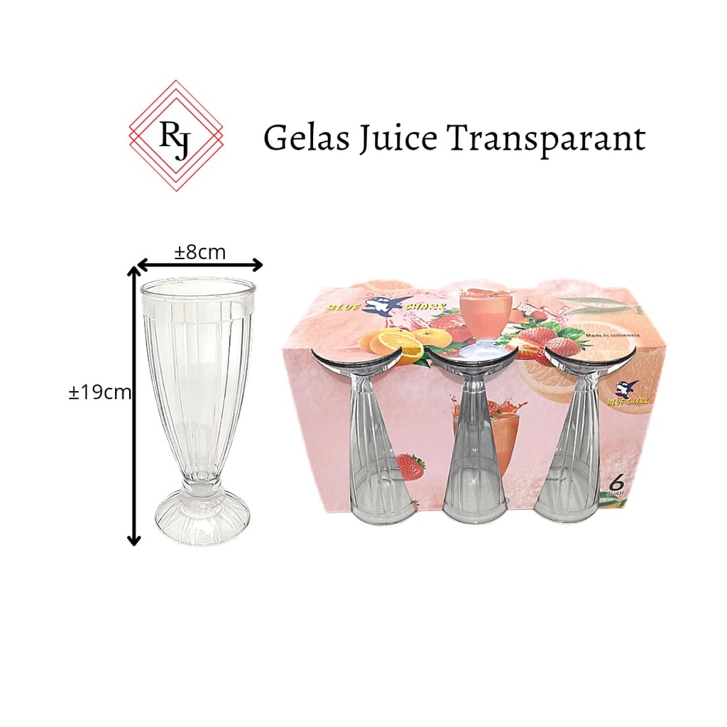 Jual Gelas Mika Gelas Plastik Bening Gelas Jus Juice 6 Pcs Shopee Indonesia 8619