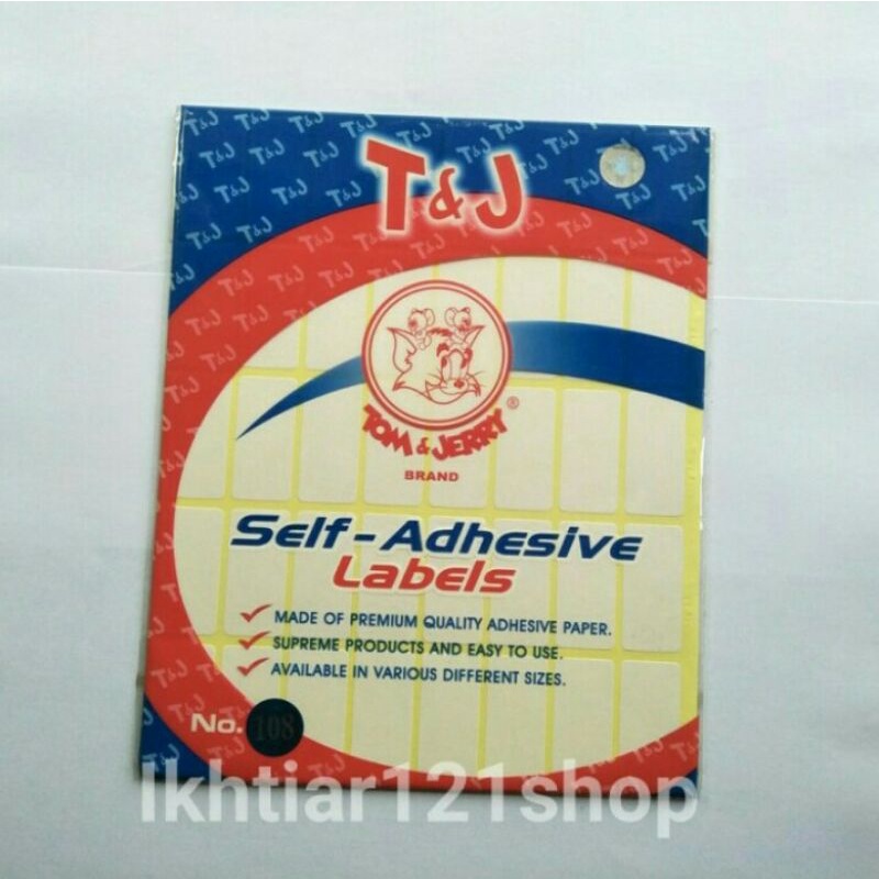 Jual 1 Pack Label Self Adhesive No 108 isi 10 lembar | Shopee Indonesia