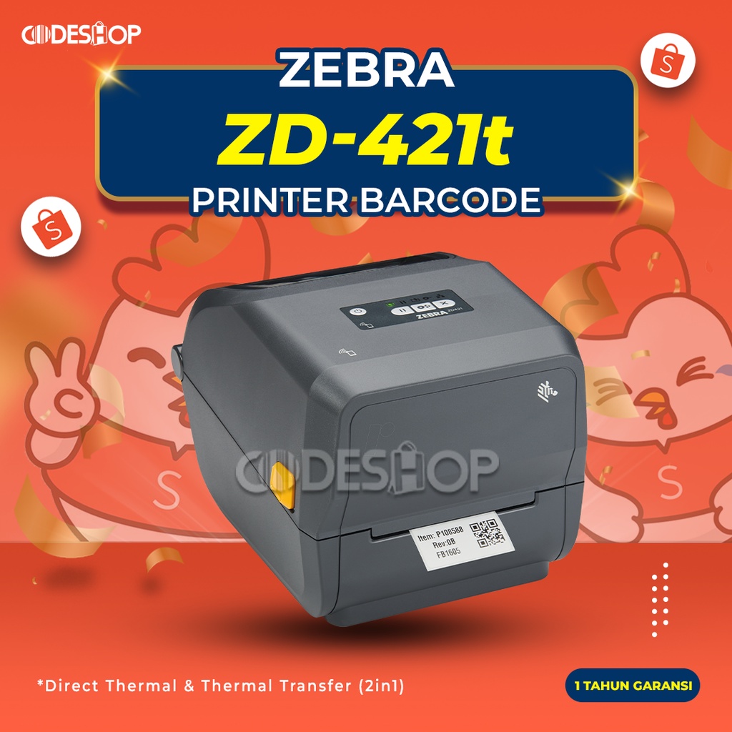 Jual Zebra ZD-421t Printer Barcode | ZD421 | ZD421t | Shopee Indonesia