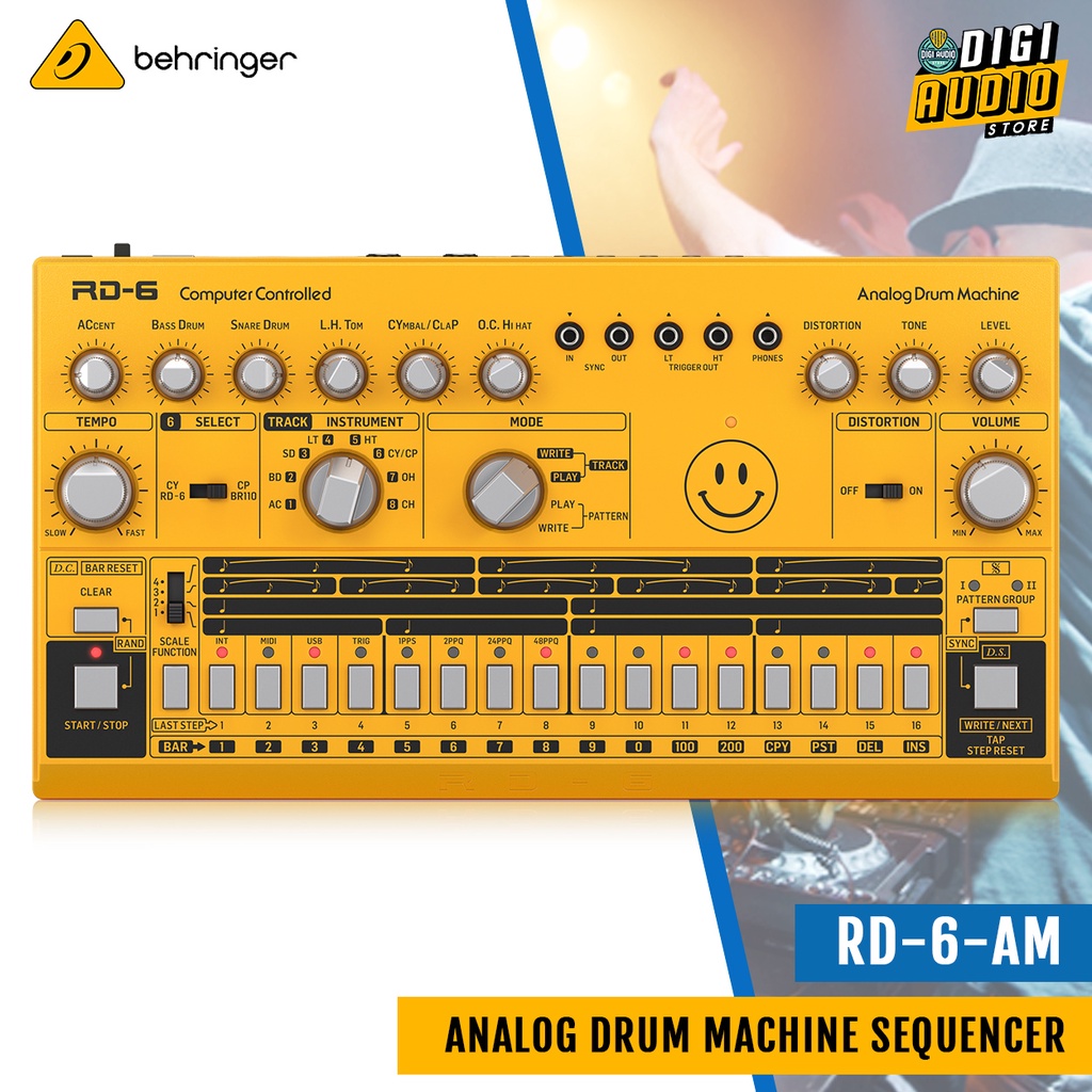 Jual Behringer RD-6-AM Analog Drum Machine - Sequencer & Distortion ...