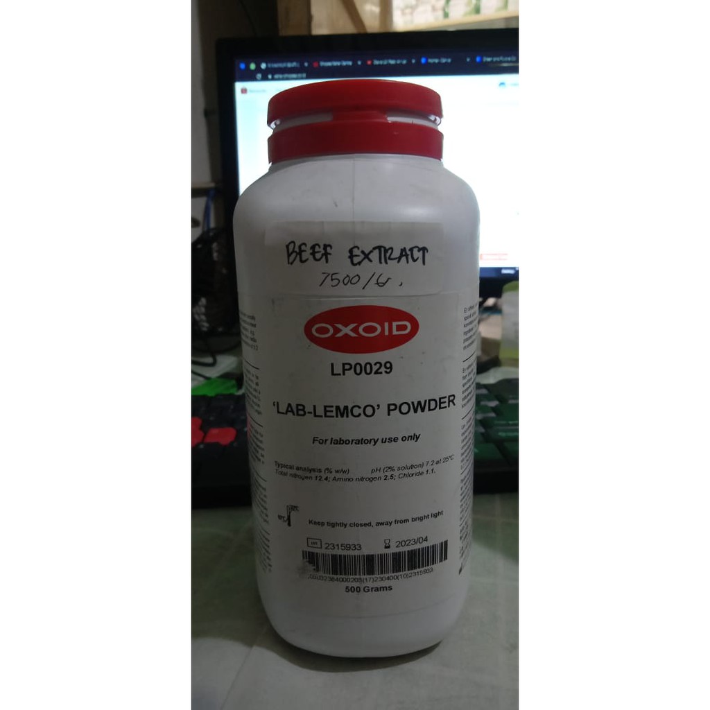 Jual Bahan Microbiology 'LAB-LEMCO' POWDER / BEEF EXTRACT OXOID ...