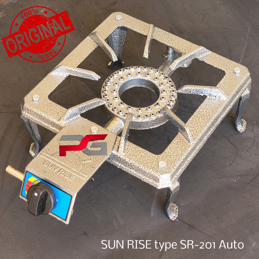 Jual Kompor Gas 1 Tungku Body Cor Sun Rise Type SR-201 Auto | Shopee ...