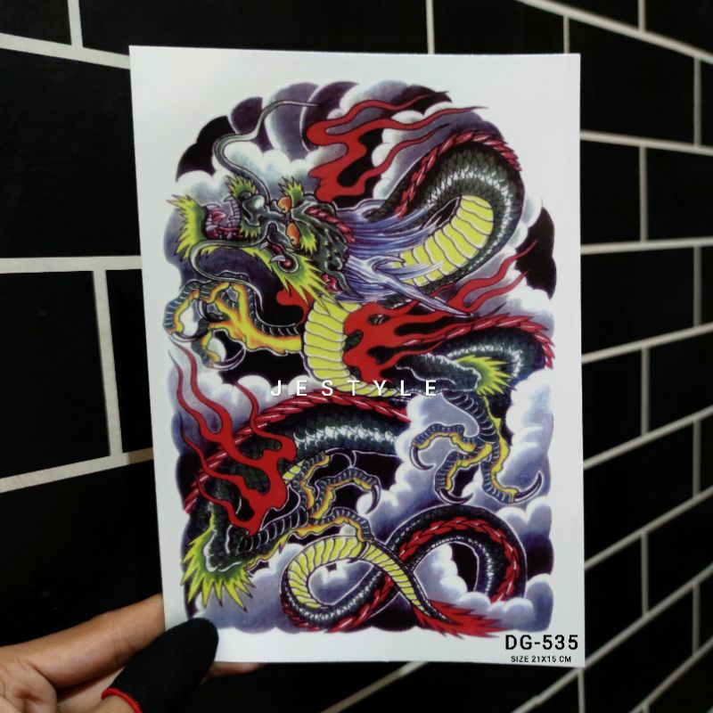 Jual Tatto Temporer Barong Naga Dragon Design Shopee Indonesia