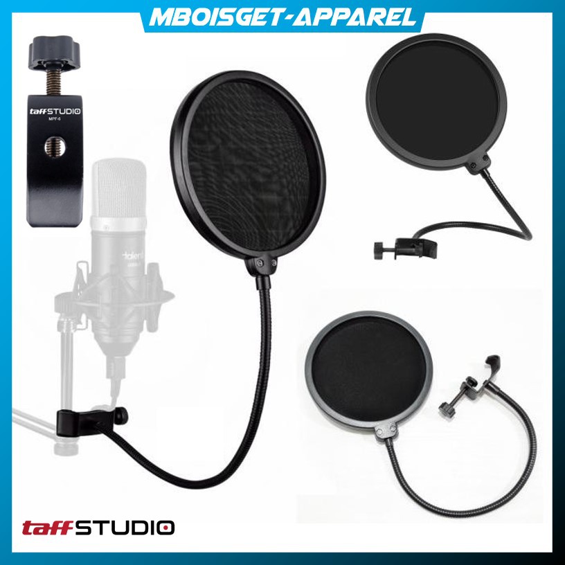 Jual MBOISGET - TaffSTUDIO Pop Shield Filter Mikrofon Dual Layer BOP ...