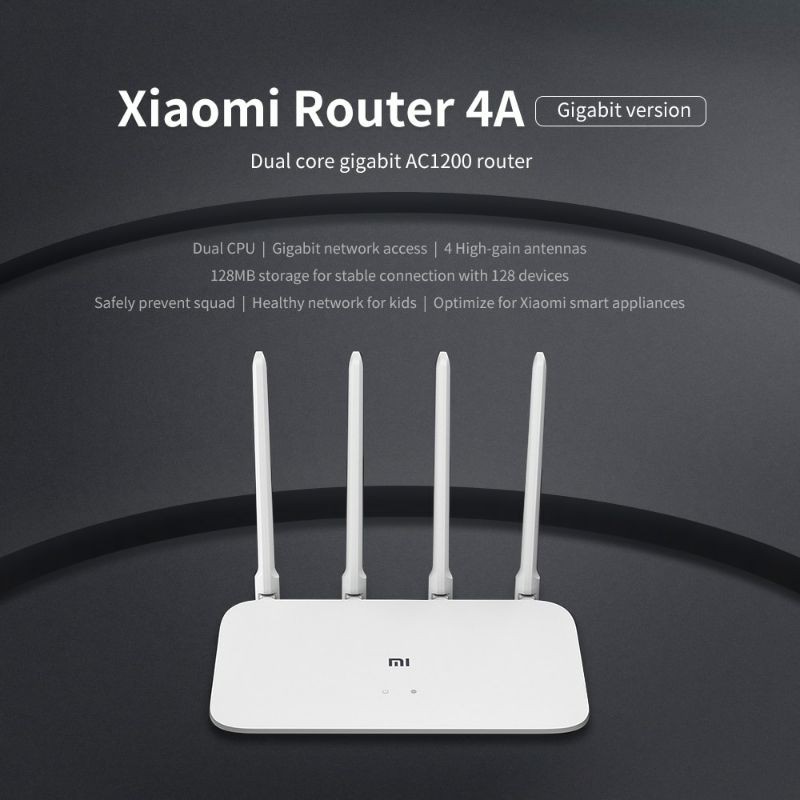 Jual Xiaomi Mi Router 4A Gigabyte Edition 4 Antena Dual Core AC1200 ...