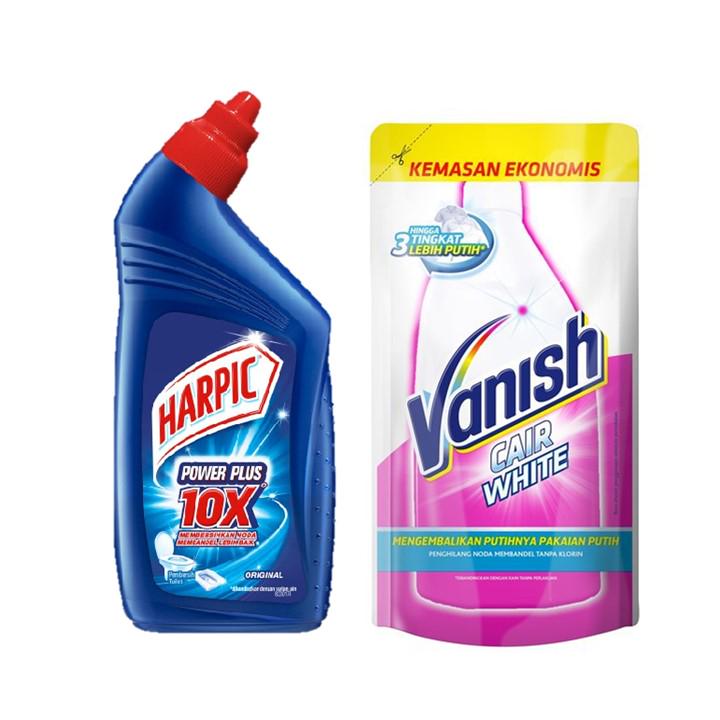 Jual Vanish White Liquid Pouch 150 mL + Harpic Power Plus Original 200