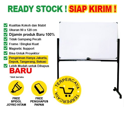 Jual Whiteboard Papan Tulis Magnetic Sakana 90x120 Cm Double Face Kaki Shopee Indonesia 7213