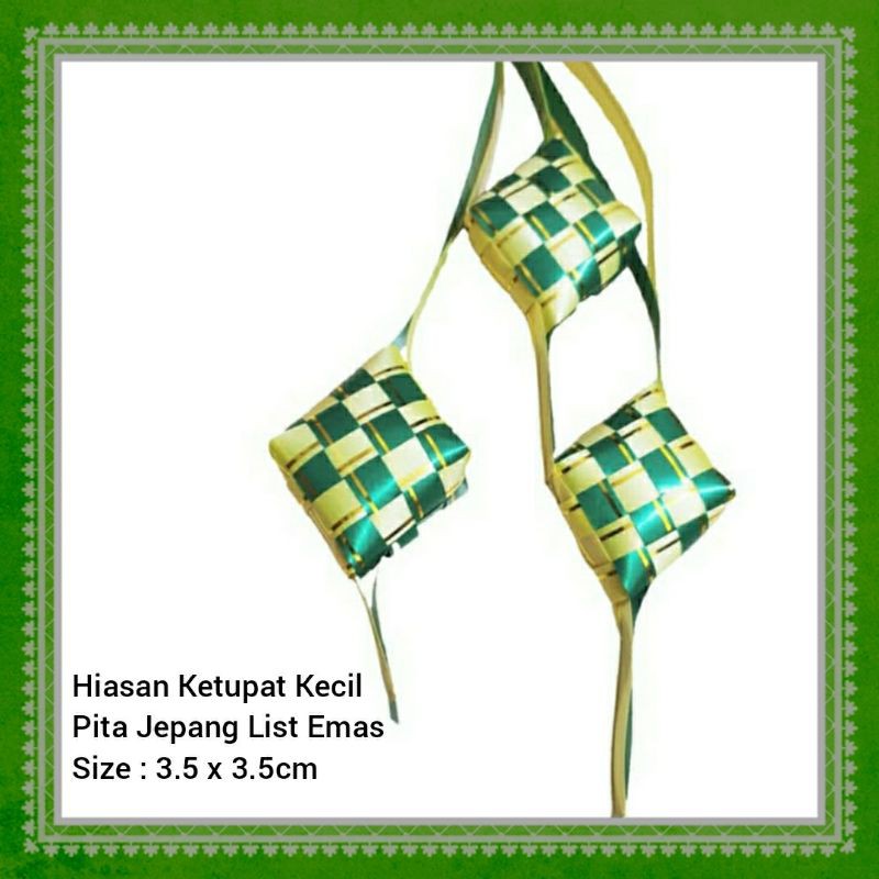 Jual Hiasan Ketupat Pita Jepang List Emas Kecil S 35 X 35cm Shopee Indonesia