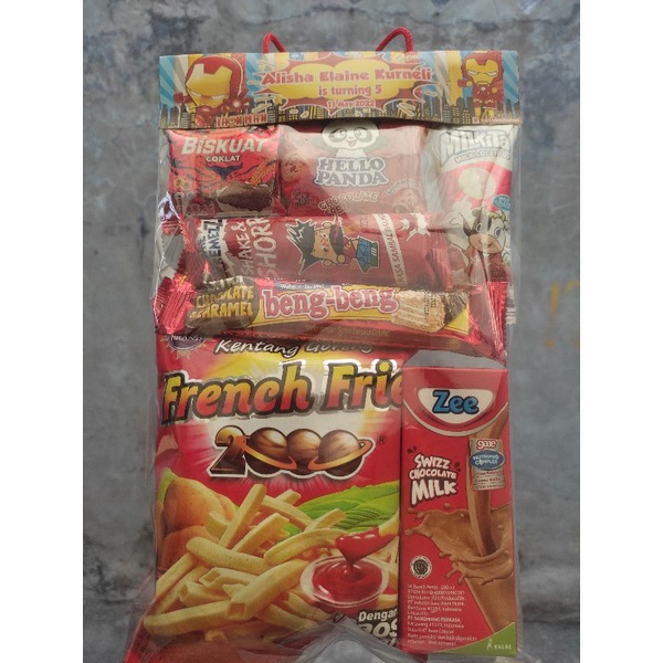 Jual Paket Snack Ulang Tahun Anak / Snack Ulang Tahun Warna Merah Mewah ...