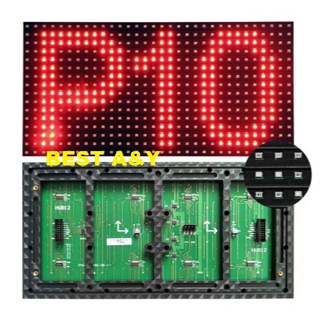 Jual Modul LED P10 Running Text Panel Outdoor Red Full Merah | Shopee ...