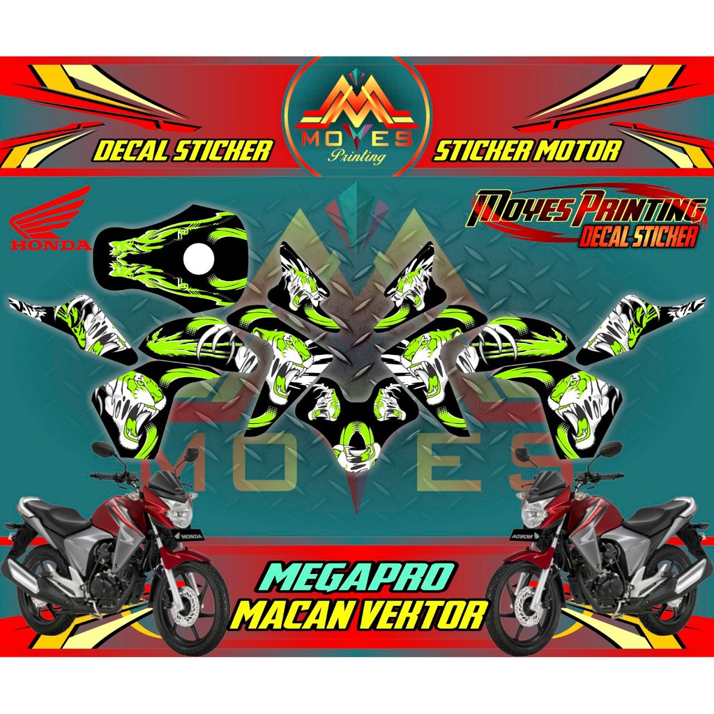 Jual stiker megapro decal stiker megapro stiker motor megapro full body ...