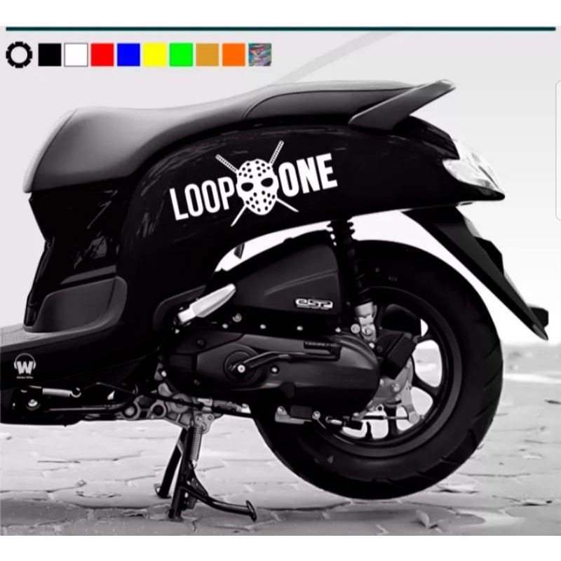 Jual STIKER CUTTING LOOP ONE / STRIPING LOOP ONE UNTUK SCOOPY, VESPA ...