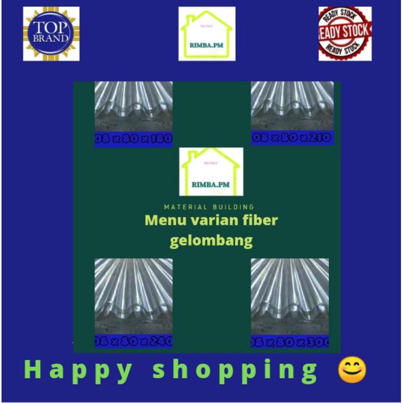 Jual Seng Plastik Gelombang / fiber gelombang Transparan ukuran varian ...