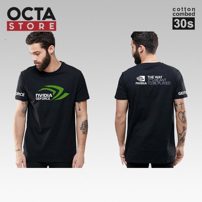 Jual Kaos Tshirt Baju S Distro Nvidia Geforce Kaos Pria Wanita