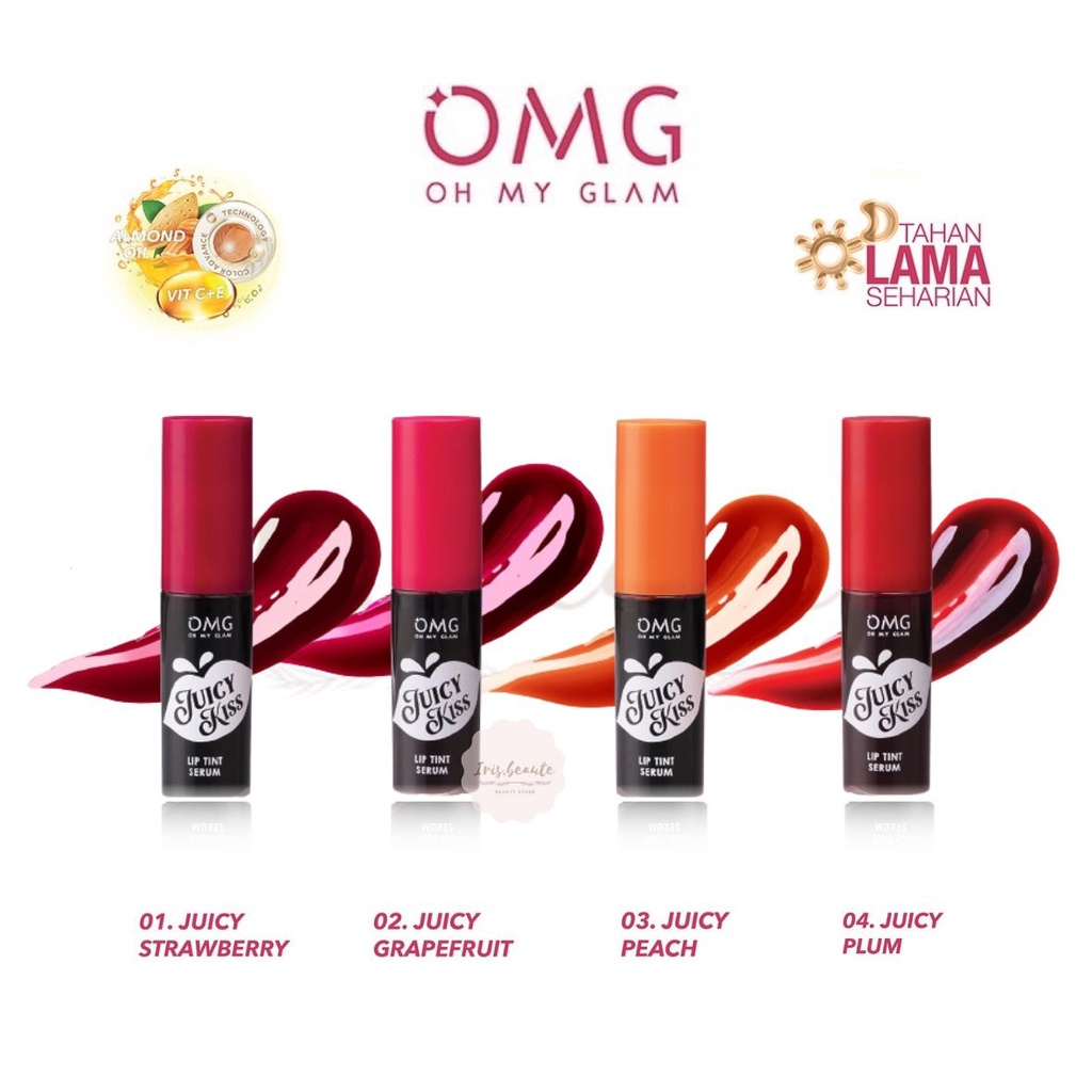 Jual OMG Oh My Glam Juicy Kiss Lip Tint Serum / OMG Lip Tint | Shopee ...