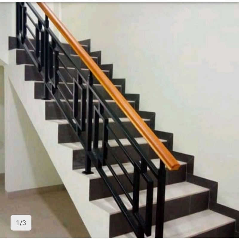 Jual RAILING TANGGA BESI HANDRAIL KAYU | Shopee Indonesia