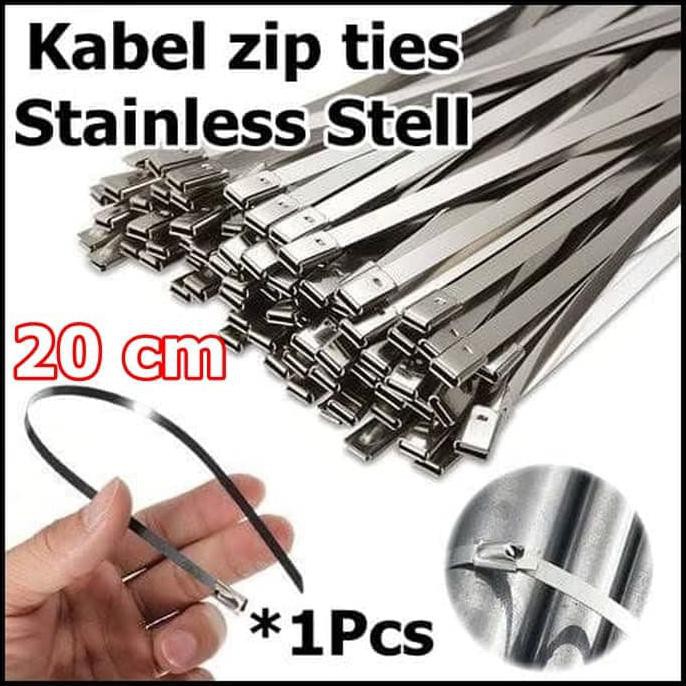 Jual Kabel Cable Tie zip ties bahan besi stainless stell panjang 20 cm ...