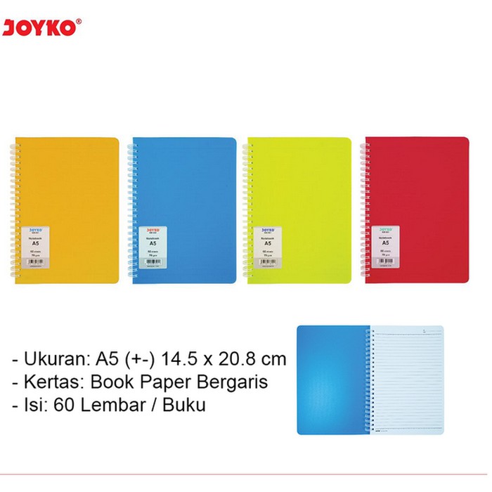 Jual Notebook Buku Catatan Buku Tulis Spiral A5 JOYKO Note Book NB 661