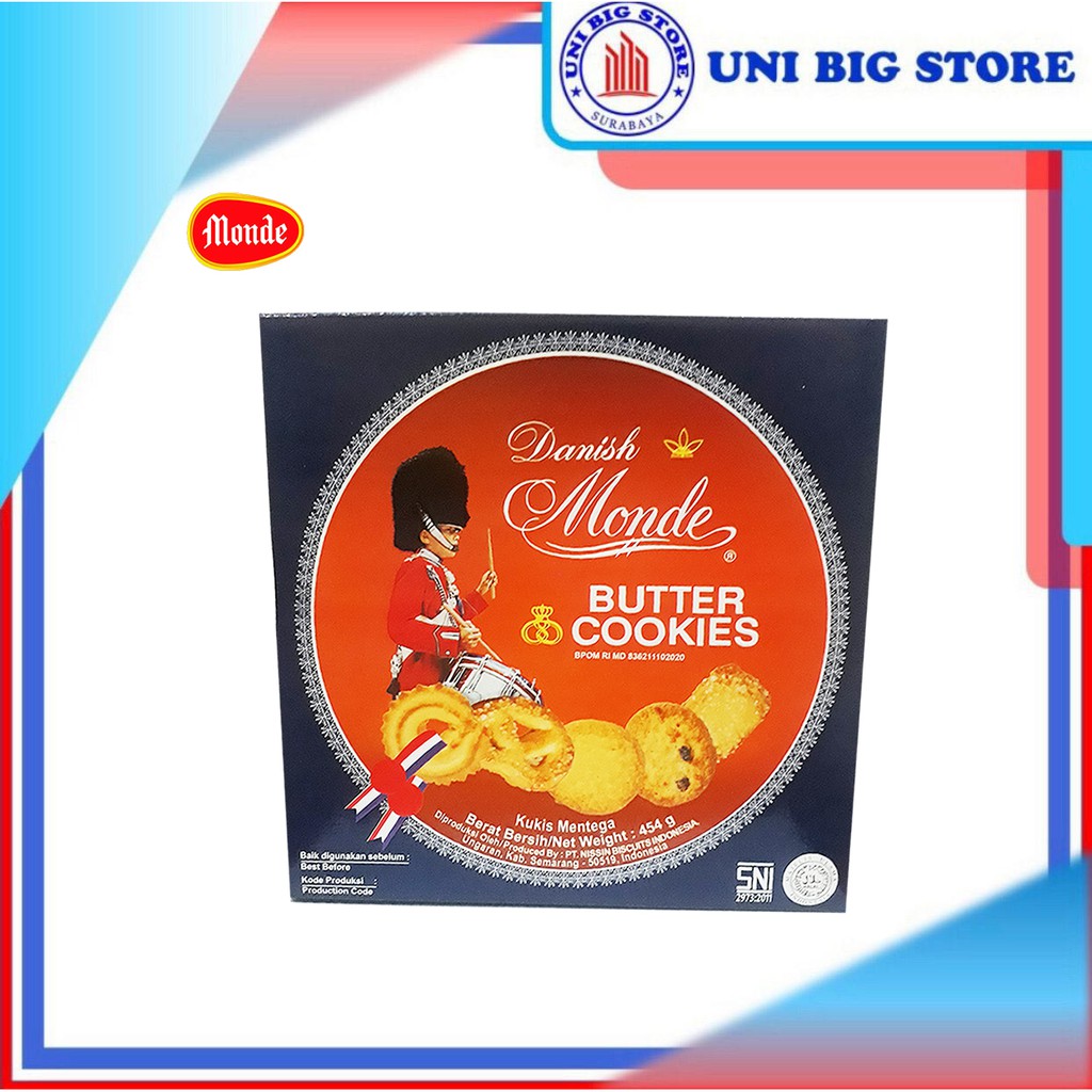 Jual Danish Monde Butter Cookies 454 gr BIscuits TIN Kaleng Kecil