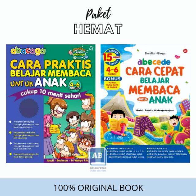 Jual [Paket Hemat] 2 Buku Anak; Abacaga & Abecede Cara Praktis Belajar ...