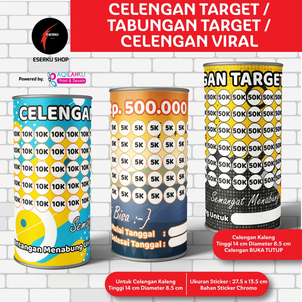 Jual (BISA COD)CELENGAN TARGET / TABUNGAN TARGET / CELENGAN VIRAL