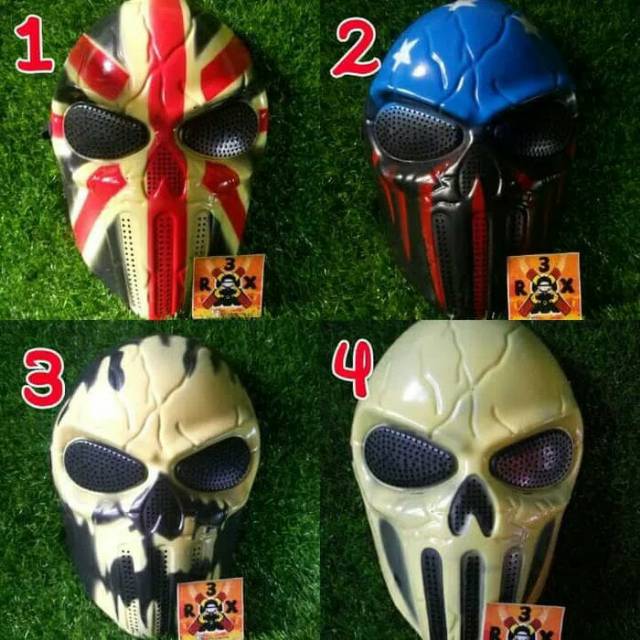 Jual Topeng Mask Spawn Punisher Airsofter Tengkorak Halloween Cosplay ...