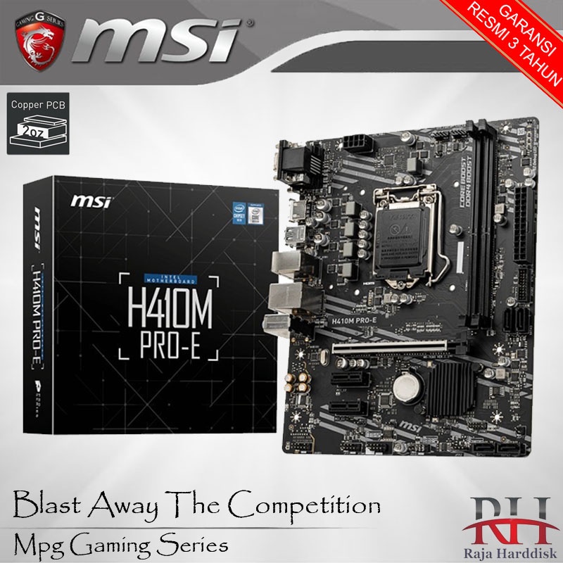 Jual Motherboard MSI H410M PRO E (LGA1200, H410, DDR4, USB3.2, SATA3