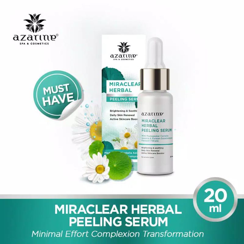 Jual Azarine AHA BHA Miraclear Herbal Peeling Serum 20 mL | Shopee ...