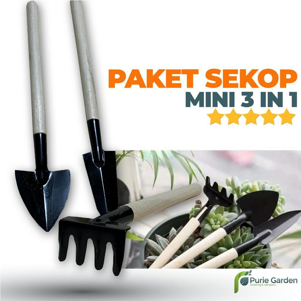 Jual Sekop Garu Mini Garden Tools Set Perlengkapan Kebun 3 in 1 ...
