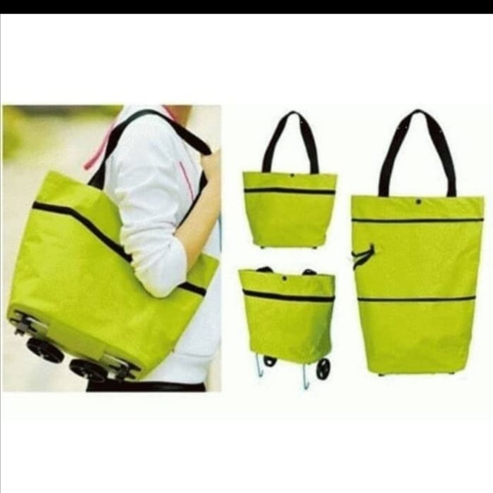 Jual TAS TROLI TROLLEY BAG SHOPPING BAG TAS TARIK RODA TAS BELANJA RODA ...