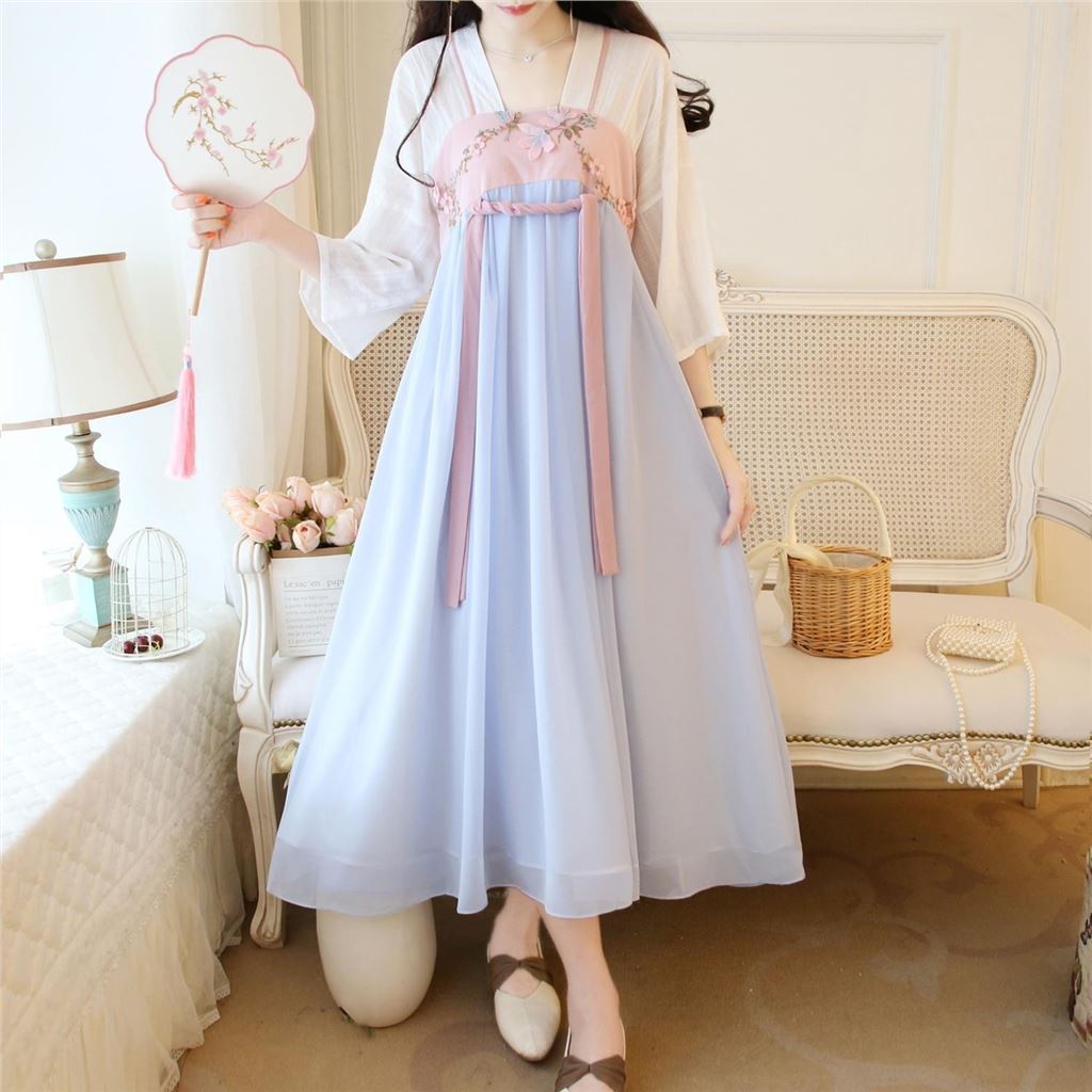 Jual Chinese Spring and summer Xianqi women's clothes modern improved ...