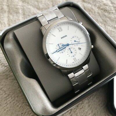 Jual Fossil FS5433 Neutra Chronograph Stainless Steep Strap Shopee Indonesia