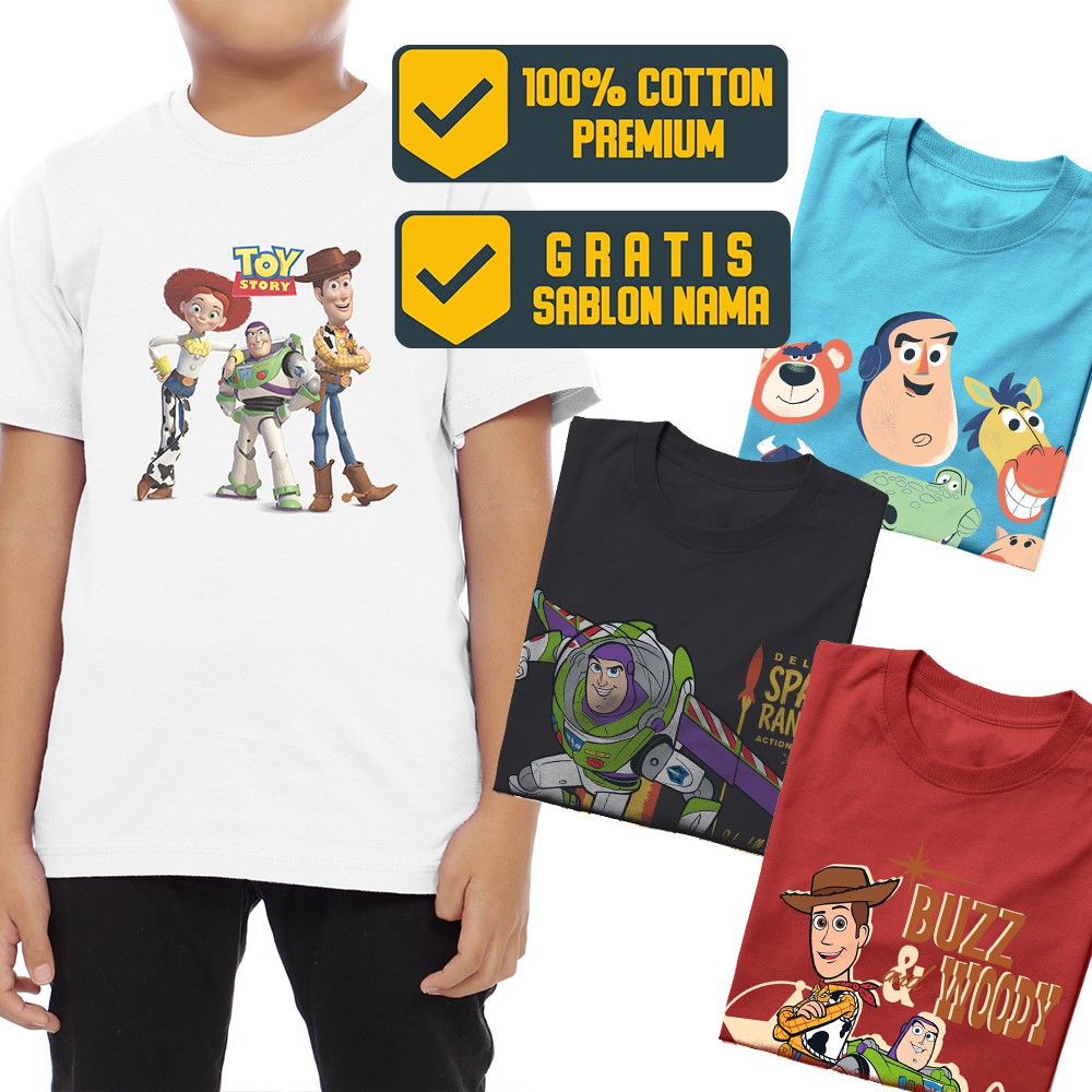 Disney Toy Story Teams  Kaos Anak Laki-laki